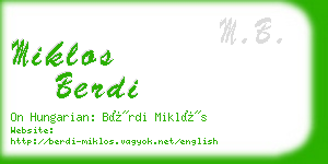 miklos berdi business card